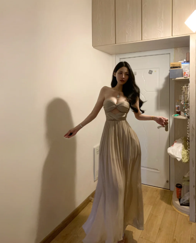 Sexy Strapless Sweetheart Neck Pleated Mermaid Guest Dress Long Party Gown SP293