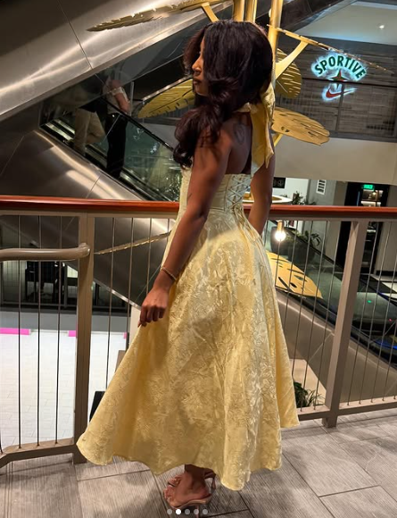 Sexy Halter Deep V Evening Dress,Yellow Satin Print Prom Dress Y8249