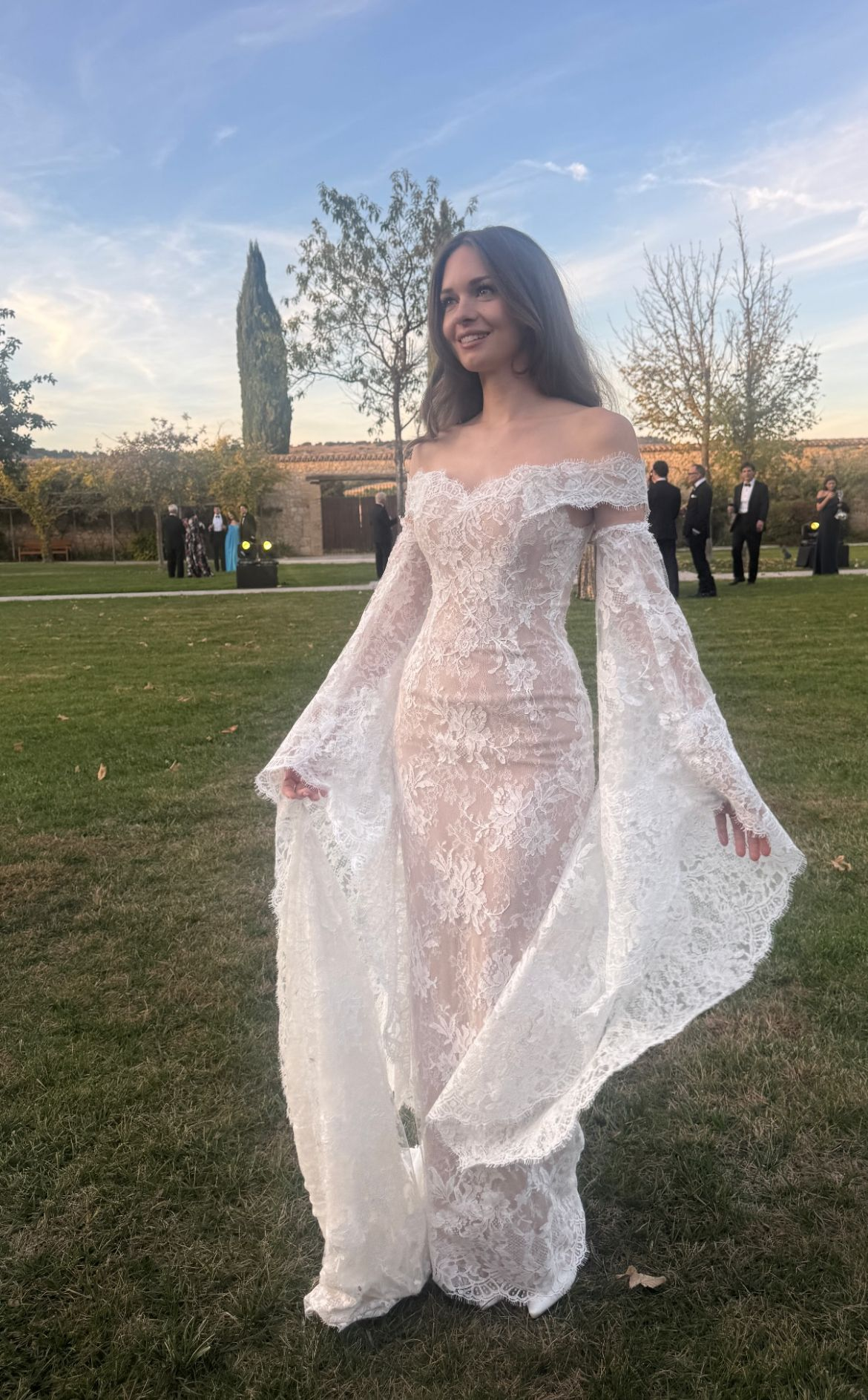 Charming White Lace Sheath Long Party Dress Prom Gown SP1042