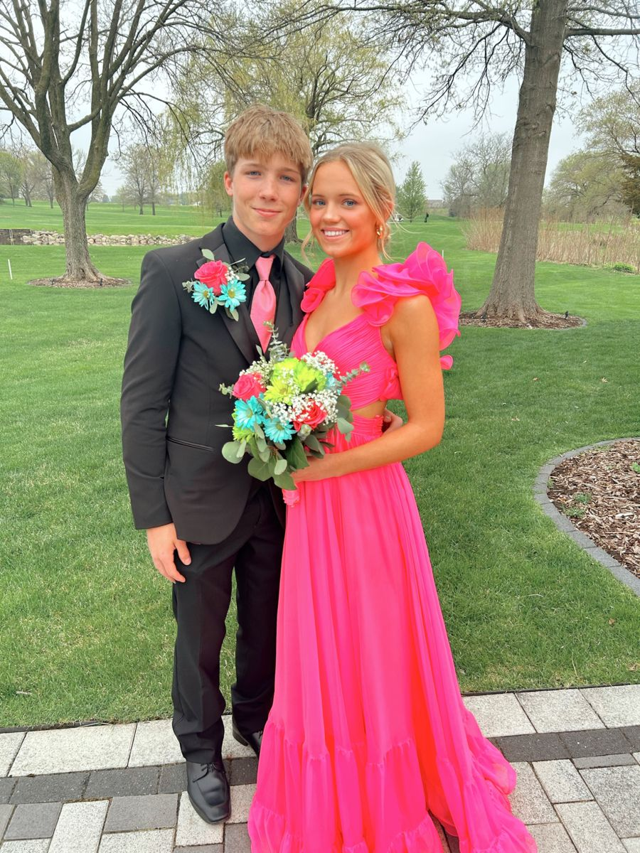 Chiffon A Line Ruffle Prom Dresses for Women V Neck Long Bridesmaid Dresses Backless Formal Evening Gowns Y3043