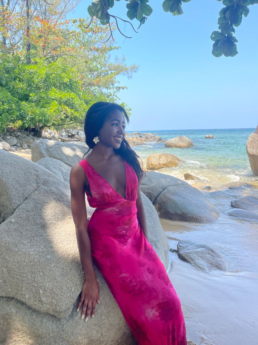 Chic Deep V Neck Sheath Prom Dress,Summer Beach Dress Y4606