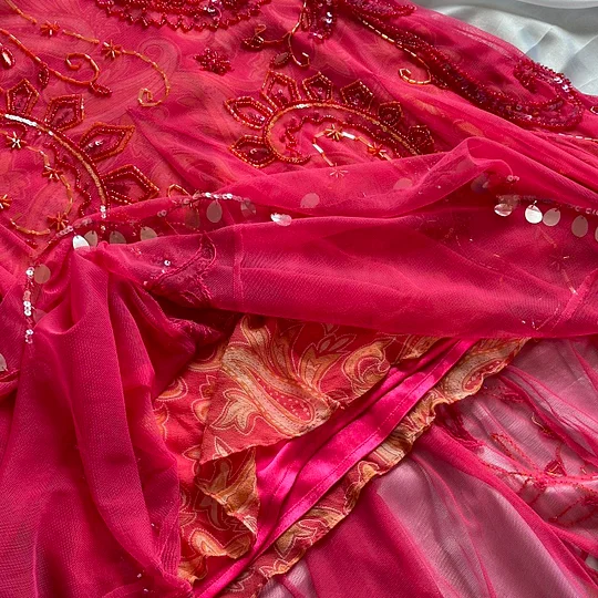 Pretty Red Chiffon Beaded Mermaid Evening Dress Long Prom Dress Y9727