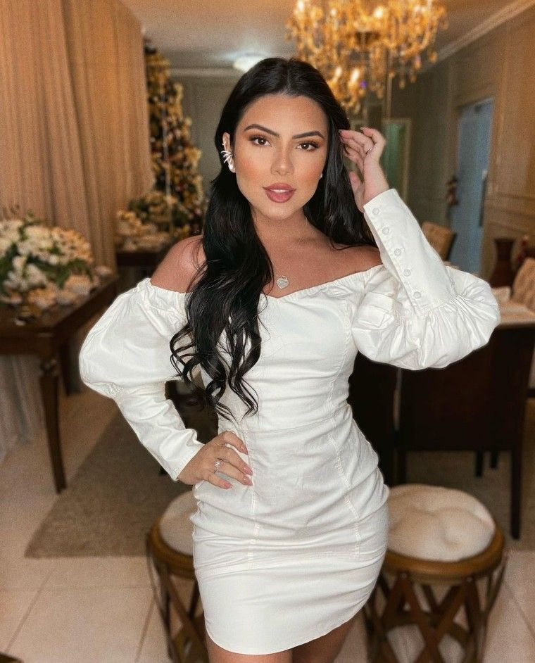 Chic White Long Sleeves Homecoming Dress,White Cocktail Dress Y5335