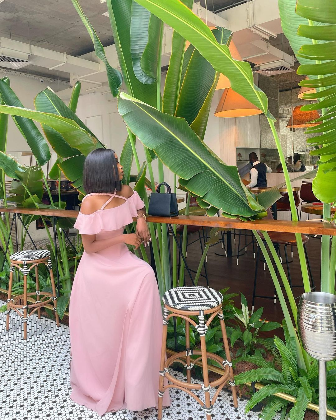 Elegant Pink A-line Long Prom Dress,Pink Evening Dress Y4874