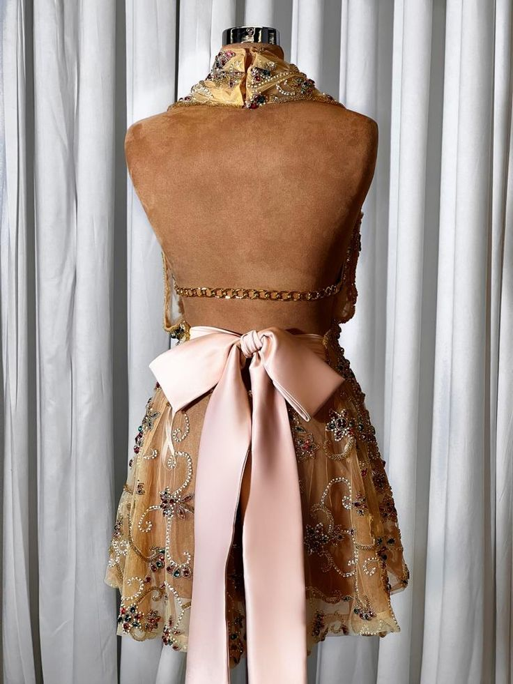 Gorgeous Champagne Halter Tulle Beaded Sheath Cocktail Dress Formal Graduation Homecoming Dress Birthday Outfits Y9677