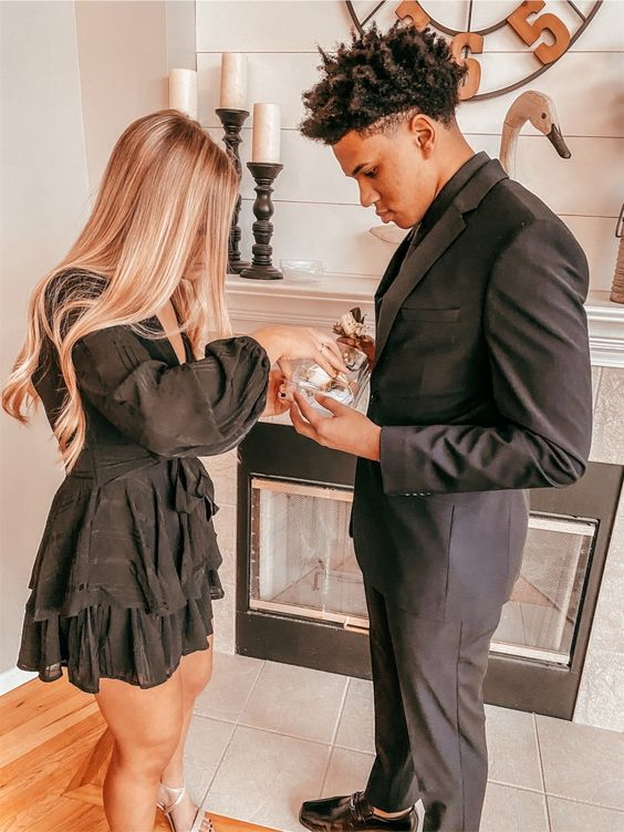 Black Long Sleeves Homecoming Dress,Black Party Dress Y2259