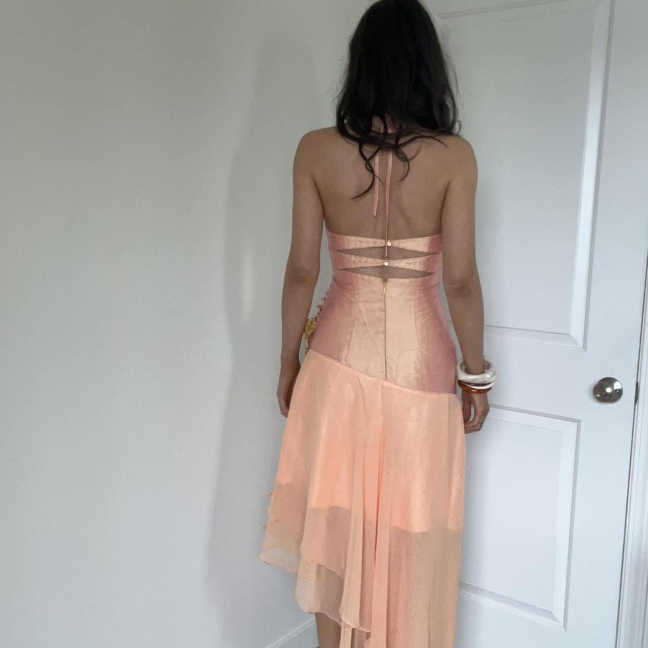 Classy Halter Chiffon Beaded Orange Long Party Dress Formal Evening Gown SP261