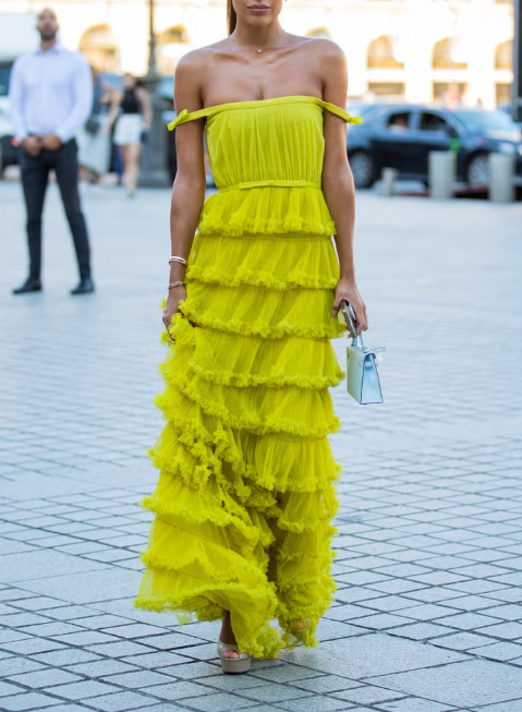 Elegant Ceremony Long Women Dress Off Shoulder Pleated Layered Women Evening Dress Custom Made Y5086