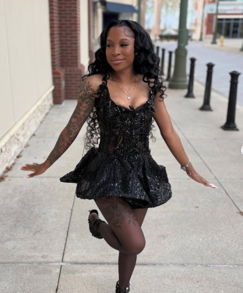Gorgeous Black Tulle Sequin A Line Short Prom Dress Formal Homecoming Dress Birthday Outfits Y9647