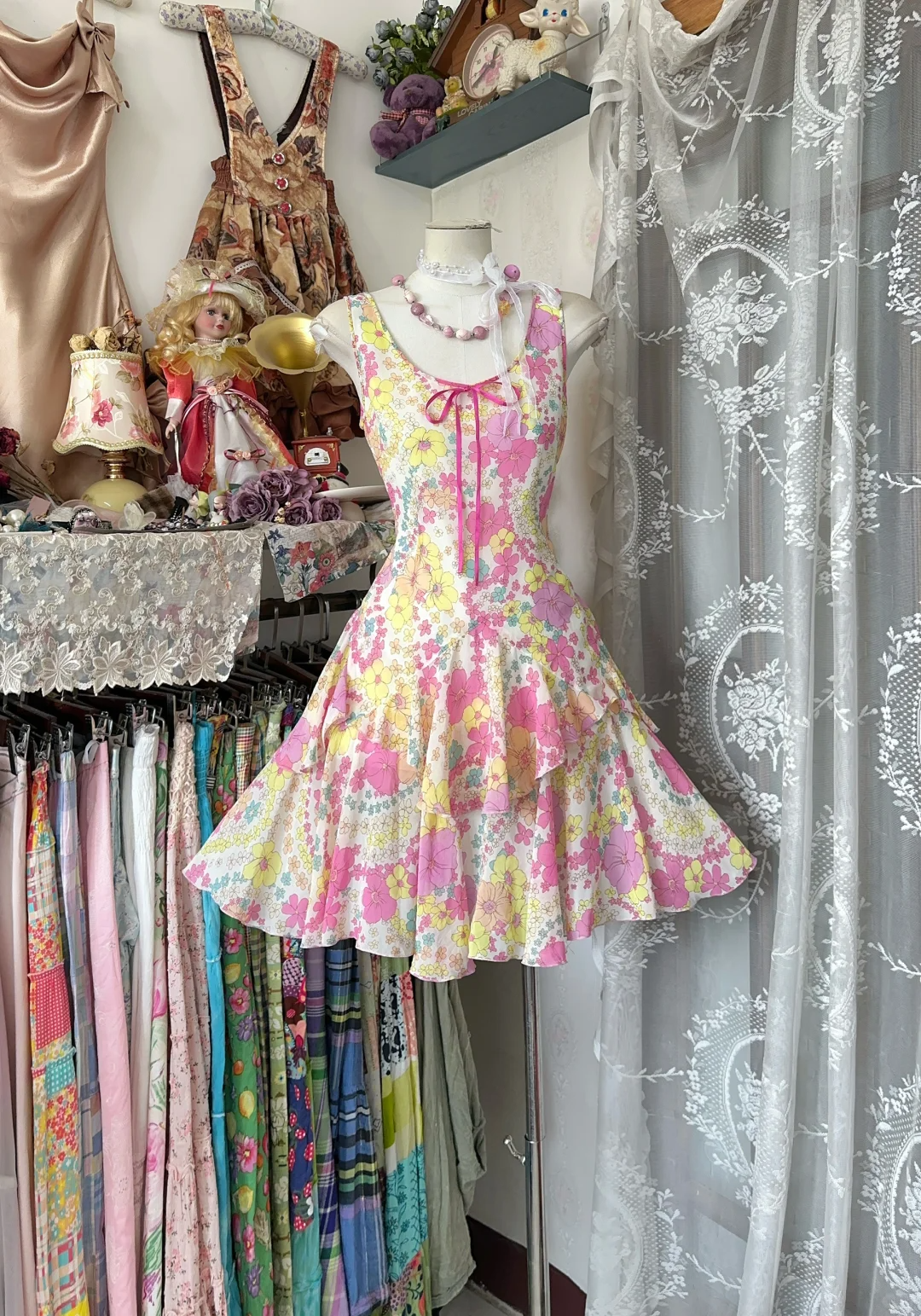 Beautiful Chiffon Printed Floral Sleeveless A Line Homecoming Dress Chic Short Cocktail Dress Y9223