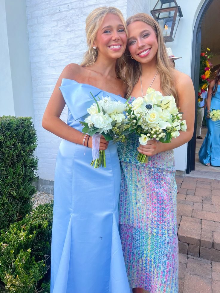 Pink A-line Tulle Prom Dress/Blue Mermaid Long Prom Dress Y2015