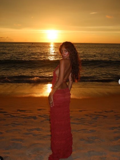 Sexy Red Two Piece Ruffle Party Gown,Halter Backless Evening Dress Y8734