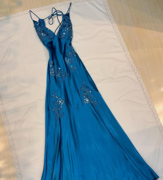 Charming Hot Pink Long Evening Gown Beaded Prom Dress Party Dress Y7526