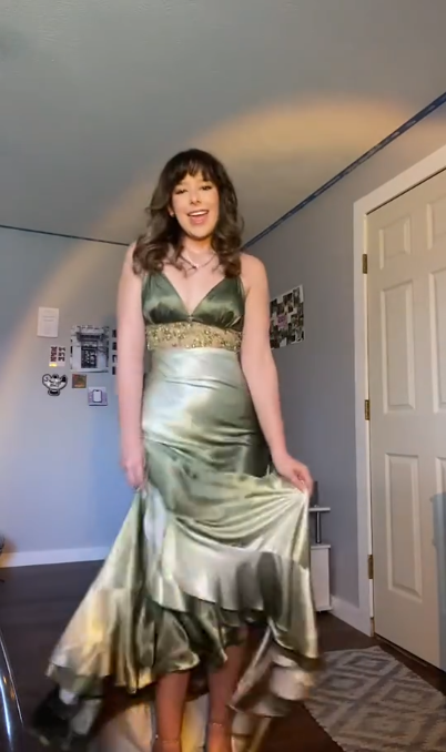 Vintage Green V Neck Satin Beaded Mermaid Prom Dress Long Evening Gown SP232
