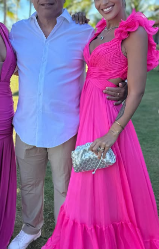 Chiffon A Line Ruffle Prom Dresses for Women V Neck Long Bridesmaid Dresses Backless Formal Evening Gowns Y3043