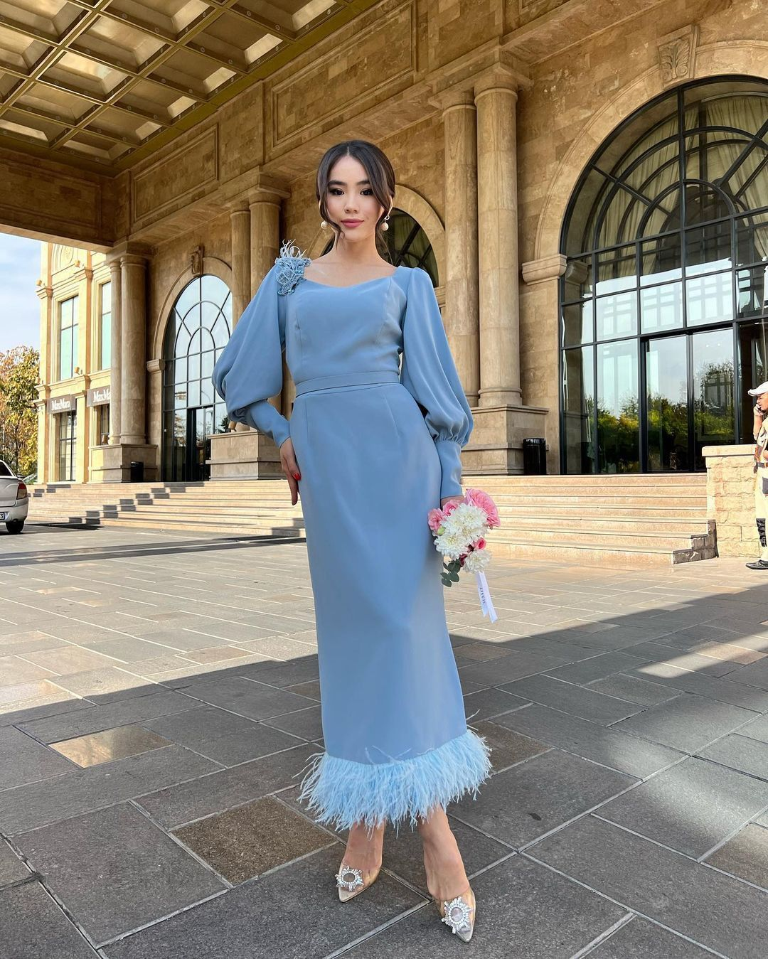 Fashion Trendy Square Neck Mermaid Evening Dress Special Occasion Dress Y4855