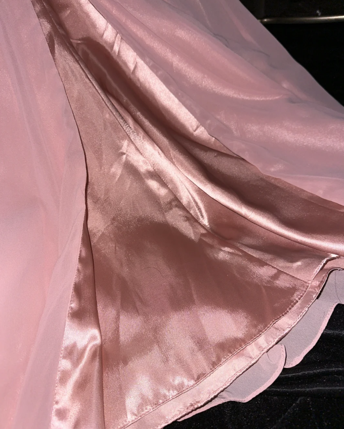 Pretty Strapless Pink Slit Mermaid Long Evening Dress Birthday Outfits SP876