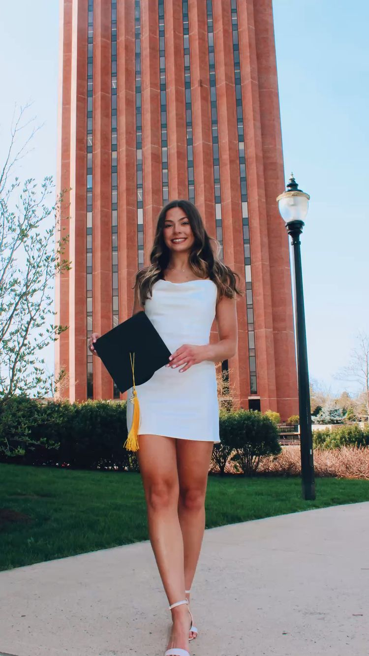 Cute White Graduation Dress,White Homecoming Dress Y2162