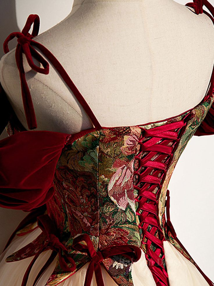 Vintage Tulle A Line Long Prom Dress Spaghetti Straps Evening Dress Ball Gown Y7662