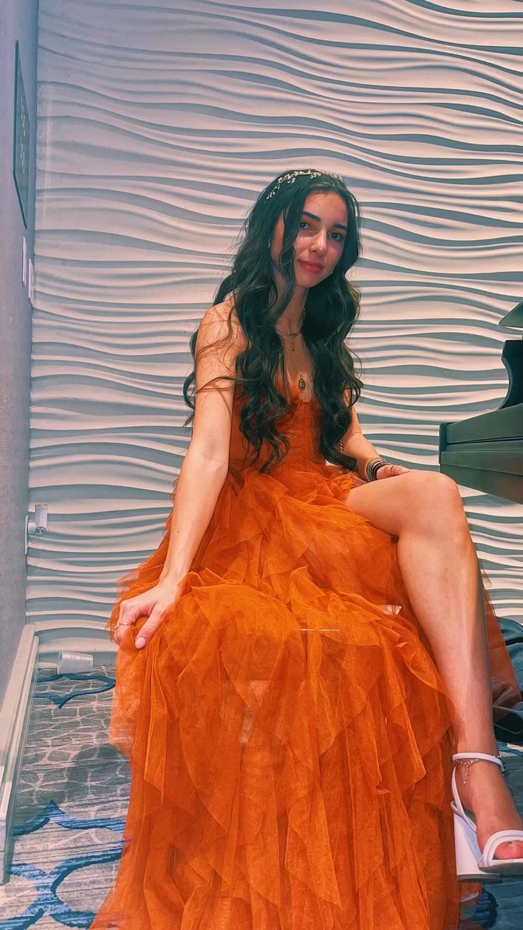 Tiered Tulle Ruffles A-line Sweetheart Long Prom Dresses, Evening Dress Y1117