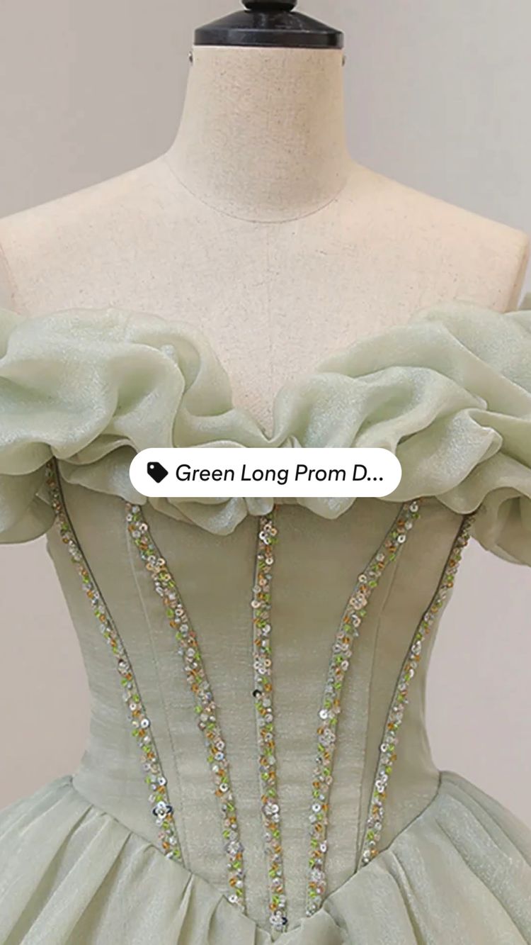 Charming Green Tulle Long Prom Dresses Generous Formal Dress Y588