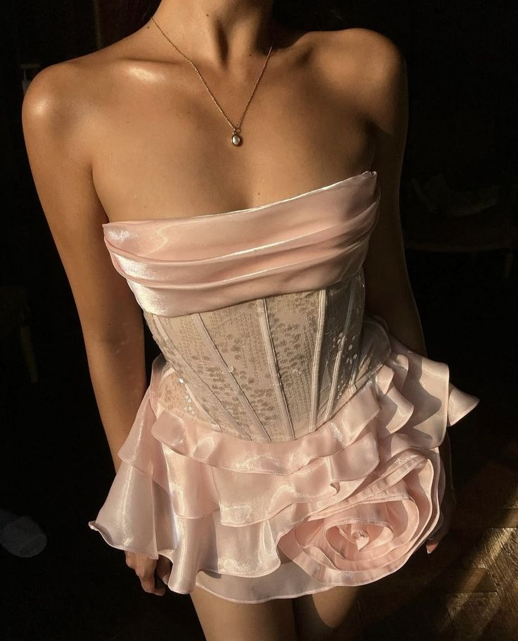 Sweet Pink Strapless A Line Short 6th Grade Homecoming Dress,Mini 15th Birthday Outfits SP3043