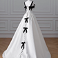 Elegant White Satin A Line Long Prom Dress Evening Dress,Formal Wedding Dress Y8611