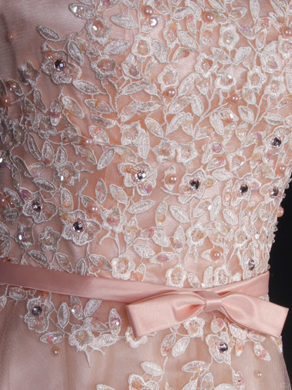 Elegant Pink Tulle Lace Appliques A Line Short Graduation Homecoming Dress Mini Birthday Dress SP2827