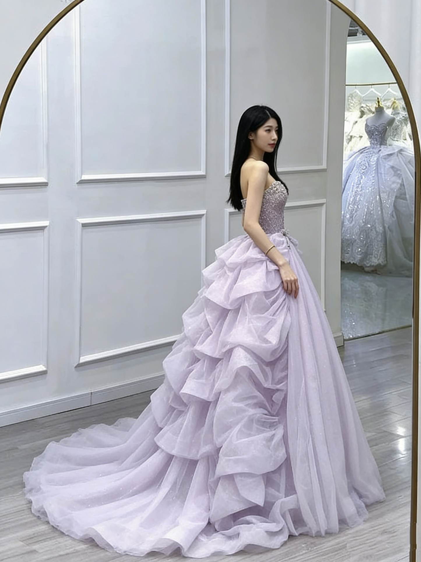 Elegant Purple Sweetheart A-line Prom Dress,Fairy Dress,Purple Princess Dress Y6651