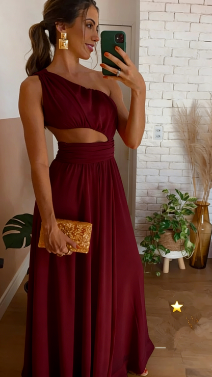 Classy Orange Sleeveless Long Prom Dress,Orange Bridesmaid Dress Y4842