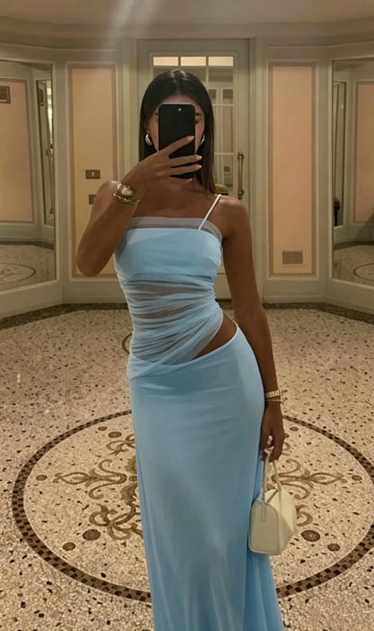 Sexy White Tight Evening Dress, Aesthetic Outfit Dress  Y4664