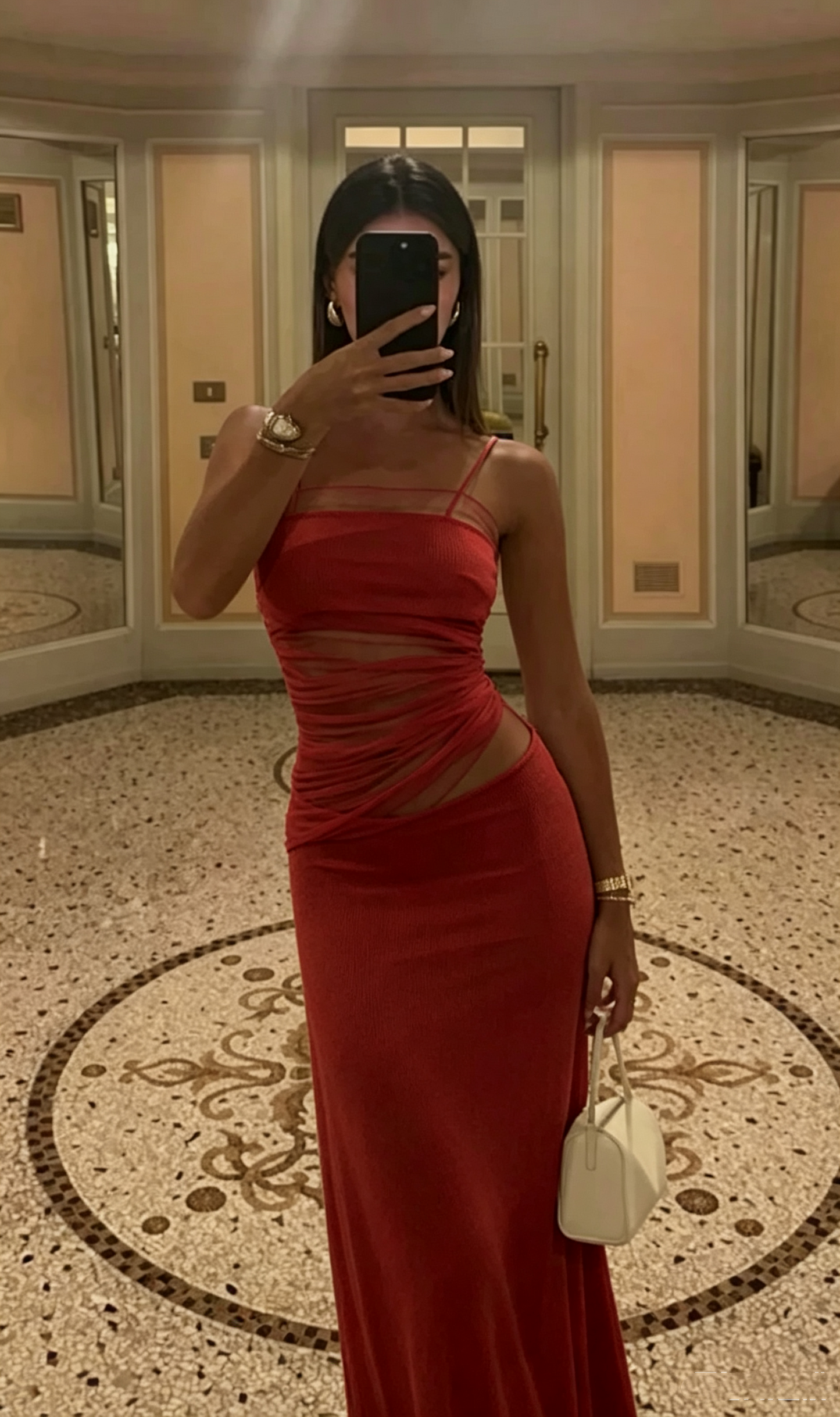Sexy White Tight Evening Dress, Aesthetic Outfit Dress  Y4664