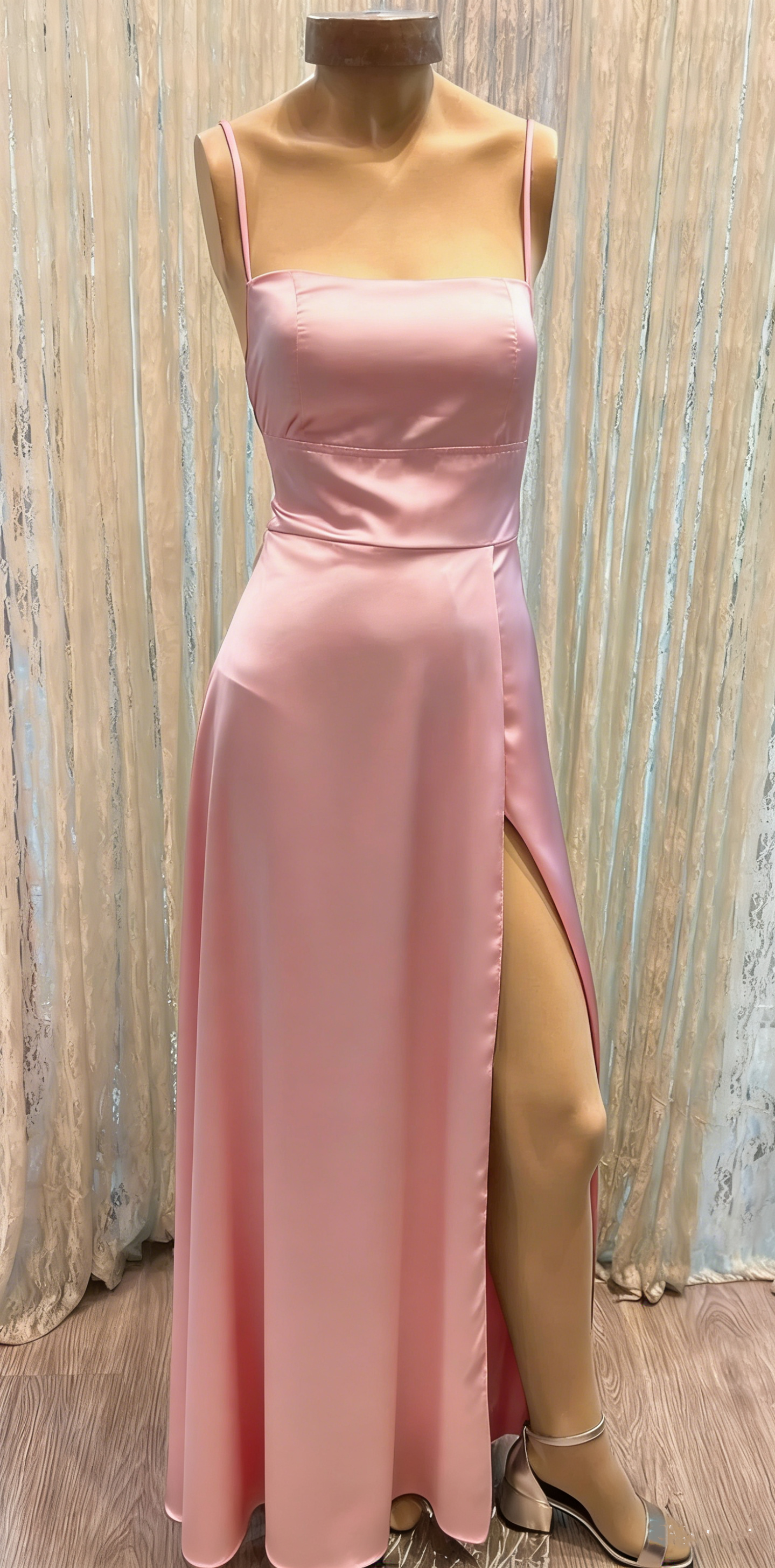 Classic A-line Navy Blue Prom Dress With Split,Simple Evening Dress For Teens Y6772