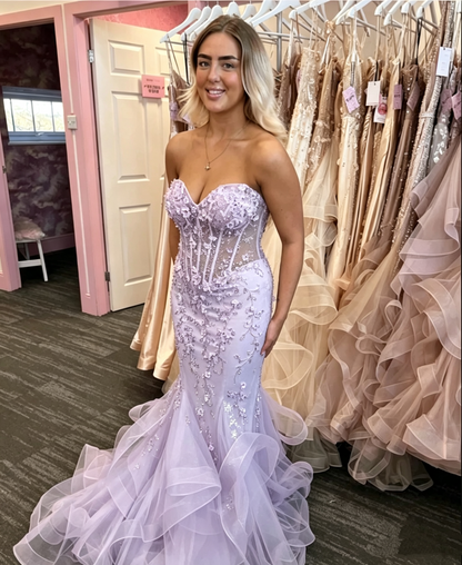 Elegant Black Sweetheart Mermaid Prom Dress,Mermaid Black Lace Formal Dress Y6160