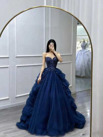 Elegant Purple Sweetheart A-line Prom Dress,Fairy Dress,Purple Princess Dress Y6651