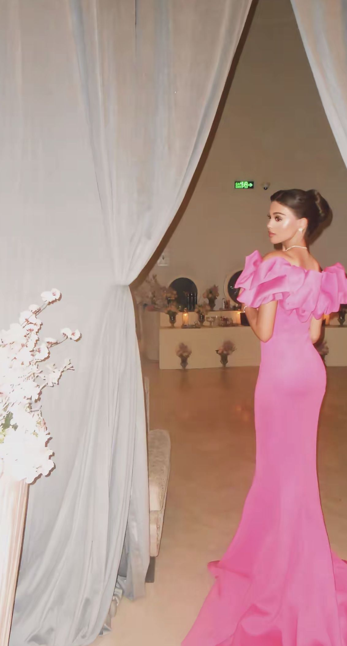 Gorgeous Off The Shoulder Pink Satin Mermaid Evening Dress Formal Long Birthday Outfits SP602