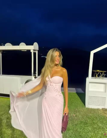 Pretty Pink One Shoulder Chiffon Beaded Long Party Gown Formal Birthday Prom Dress SP539