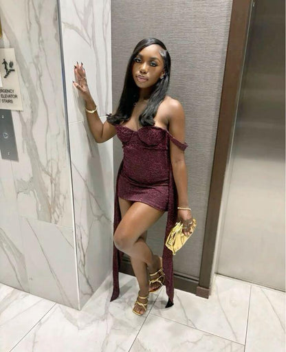 Vintage Spaghetti Straps Lace Short Birthday Outfits,Burgundy Graduation Homecoming Dress SP2480