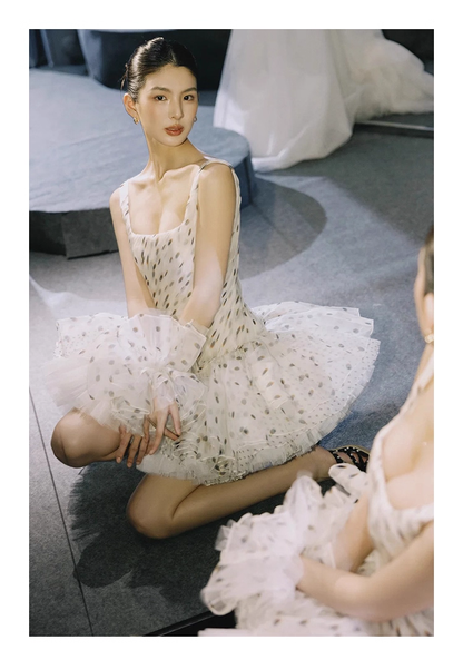 Pretty Square Neck A Line Tulle Formal Homecoming Dress Short Birthday Outfits Y9562