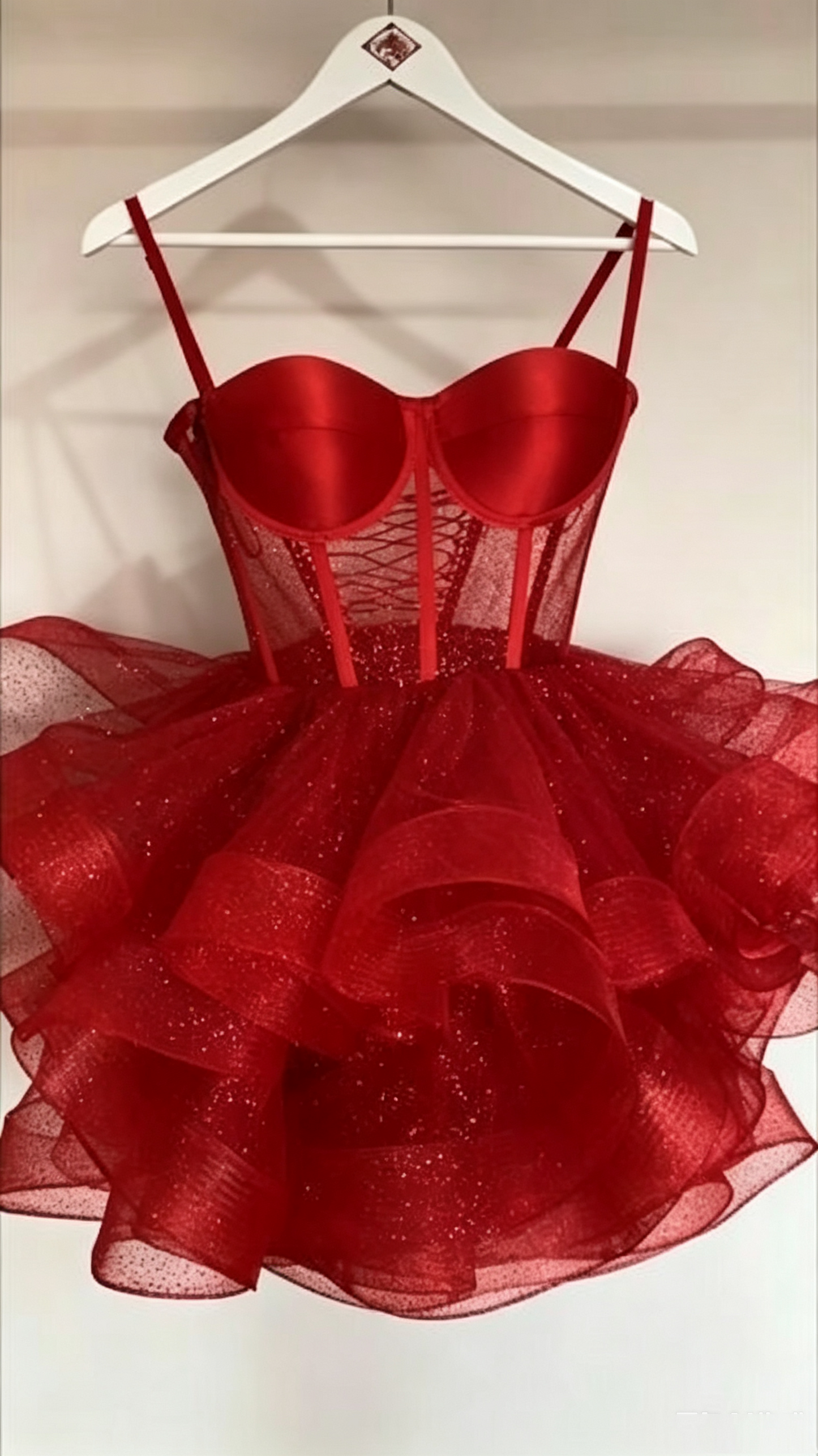 Shiny Spaghetti Straps Green Tulle Sequin A Line Short Homecoming Dress Mini Prom Dress SP2982