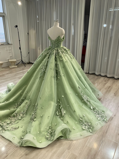 Sweet 16 Quinceanera Dresses for Girls Ball Gown Tulle Lace Appliques Dress for Women Y1922