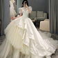 Chic A-line Long Sleeves Wedding Dress,Bridal Gown Y6789