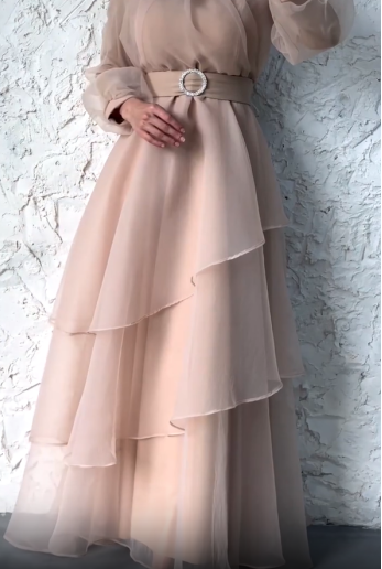 Charming A-line Long Sleeves Evening Dress Y5812