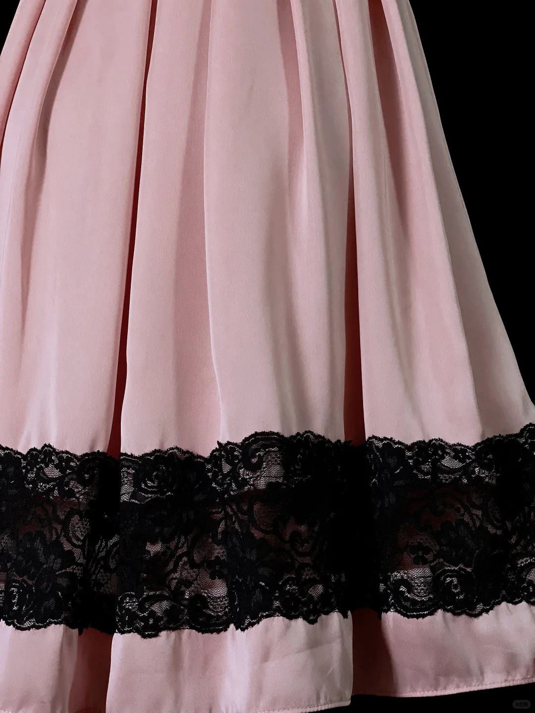Pretty Pink Satin Pleated Lace Long Party Dress Long Wedding Guest Dress SP4041