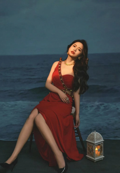 Charming Red One Shoulder Satin Beaded Mermaid Slit Prom Dress Long Evening Dress SP566