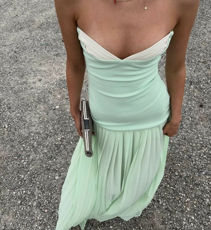 Elegant Green Strapless Satin Mermaid Long Party Dress Wedding Guest Dress SP1032