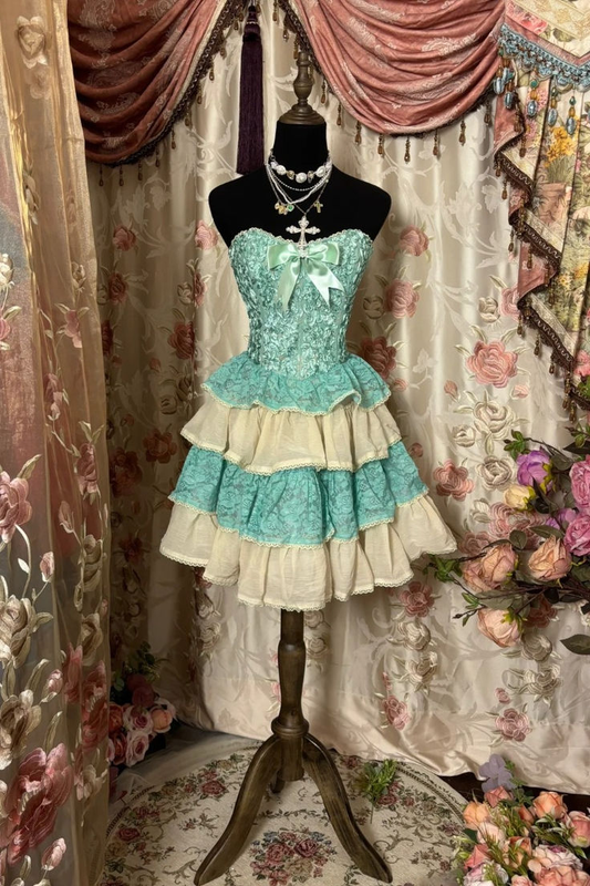 Unique Sweetheart Neck Layered A Line Short Graduation Homecoming Dress Birthday Outfits Y9452