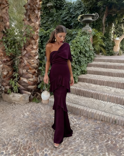 Chic Orange Mermaid Prom Dress,Orange Evening Dress Y4742