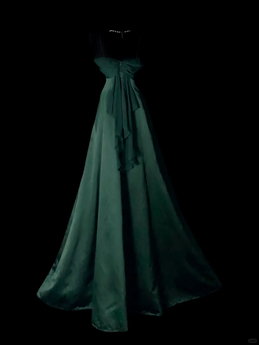 Elegant Emerald Green Satin Mermaid Long Party Dress Formal Long Birthday Prom Gown SP4071