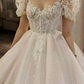 Elegant White Tulle Corset Prom Dress Lace Embroidery For Girls Y50